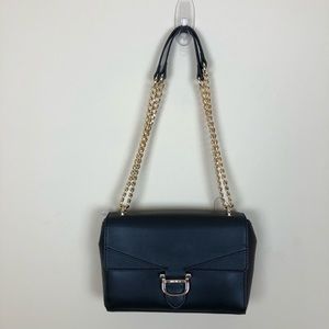 Nine West Black Purse With Gold Chain